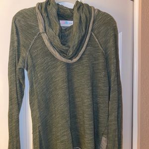 Free People green, long sleeve, turtleneck